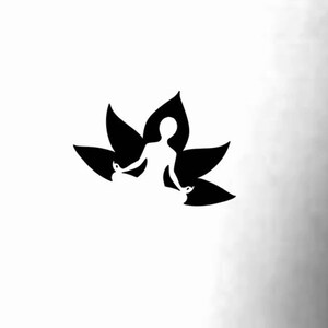Lotus Woman Temporary Tattoo / Small lotus tattoo / flower tattoo / floral tattoo / wildflower tattoo / yoga tattoo / meditation tattoo