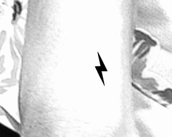 Lightning Bolt Temporary Tattoo / small lightning bolt tattoo / scar temp tattoo / forehead scar tattoo