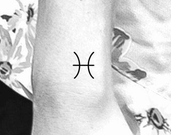Pisces Zodiac Temporary Tattoo