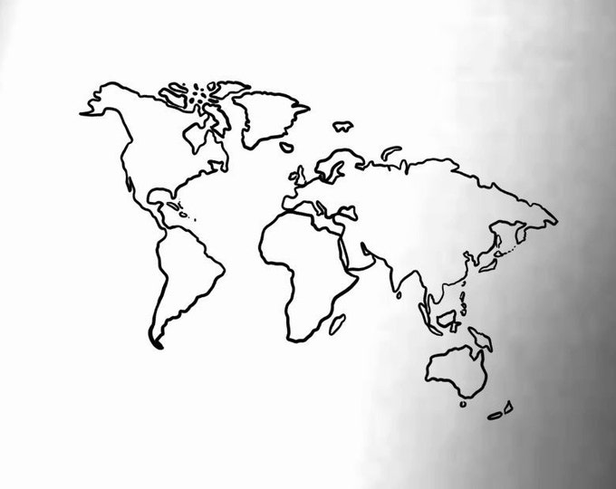 World Map Temporary Tattoo