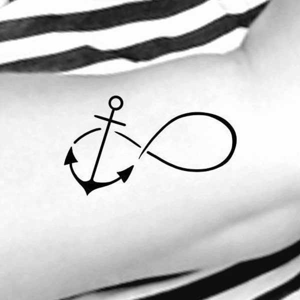 Infinity Anchor Temporary Tattoo