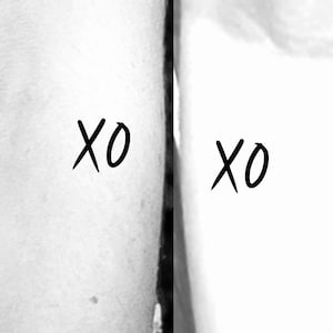 2 Hugs and Kisses Temporary Tattoos / Matching tattoo / bff tattoo / sisters tattoo