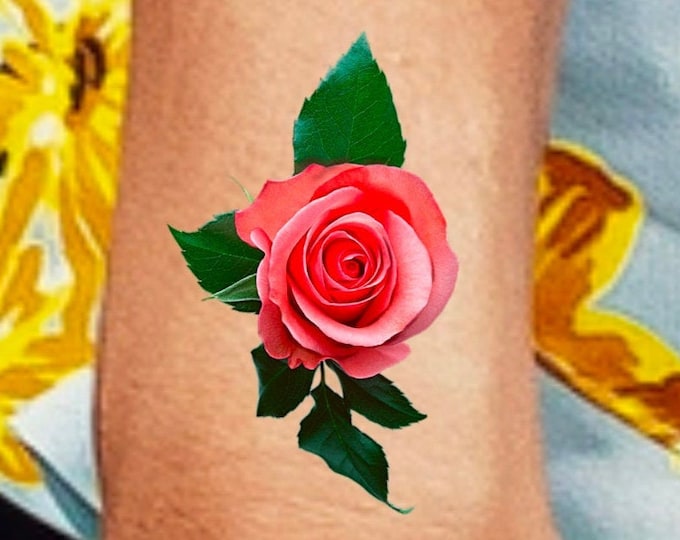 Rose Temporary Tattoo / Rose tattoo