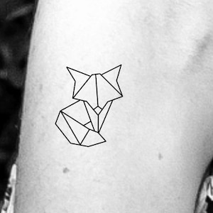 Geometric Fox Temporary Tattoo