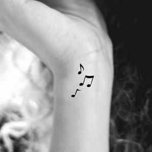 Music Notes Temporary Tattoo