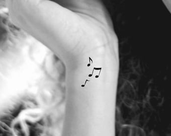 Music Notes Temporary Tattoo - Etsy