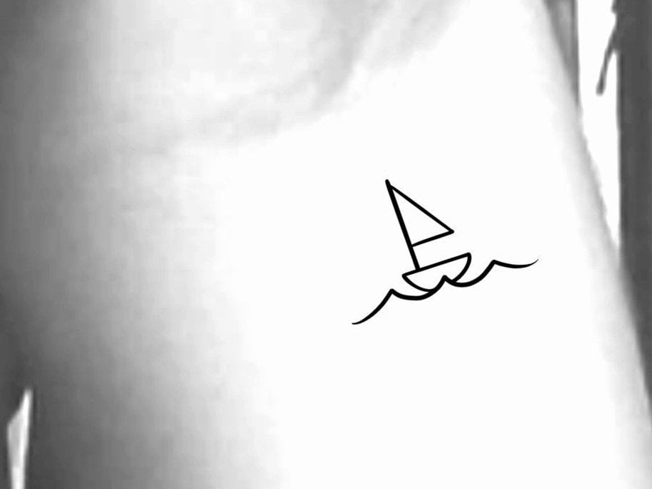 Minimalist Boat Tattoo - wide 7