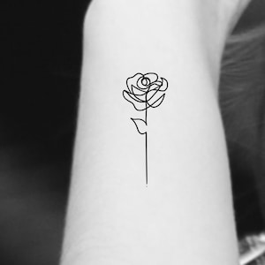 Small Rose Temporary Tattoo / small tattoo / rose tattoo / temporary tattoo