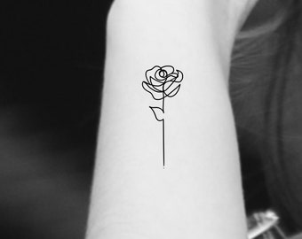 Small Rose Temporary Tattoo / small tattoo / rose tattoo / temporary tattoo