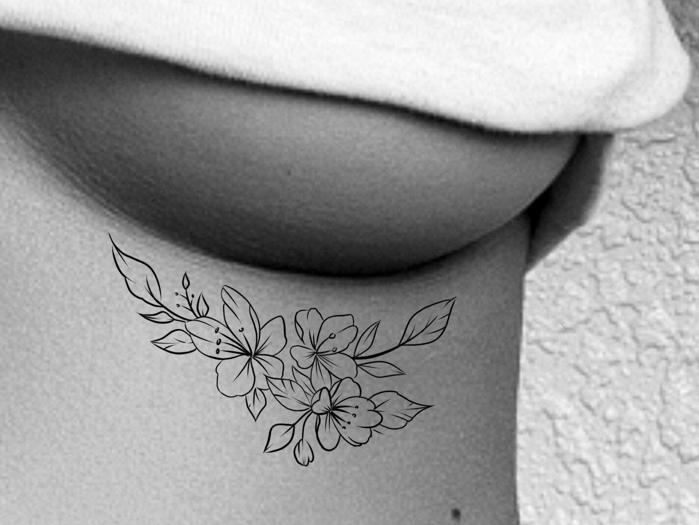 Under Boob Tattoo - Etsy Under Boob Tattoo - Etsy
