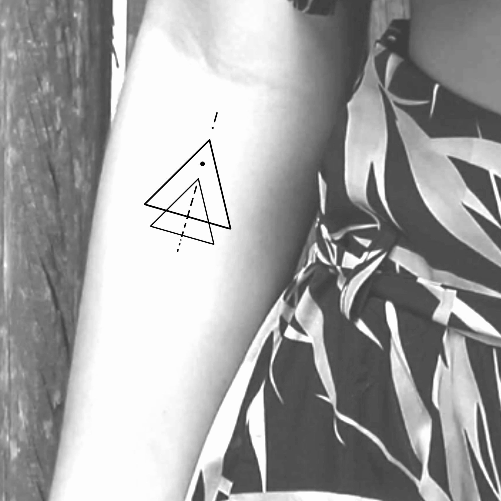 Triangle Geometric Temporary Tattoo