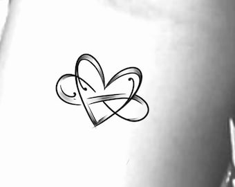 Heart Infinity Temporary Tattoo Etsy Ireland