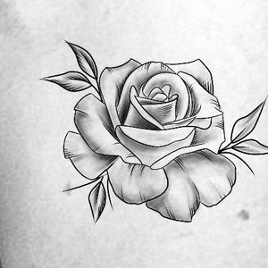 Rose Temporary Tattoo
