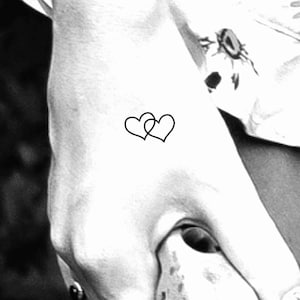 Interlocking Hearts Temporary Tattoo