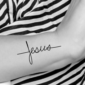 Jesus Cross Temporary Tattoo