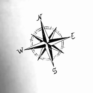 Compass Rose Temporary Tattoo