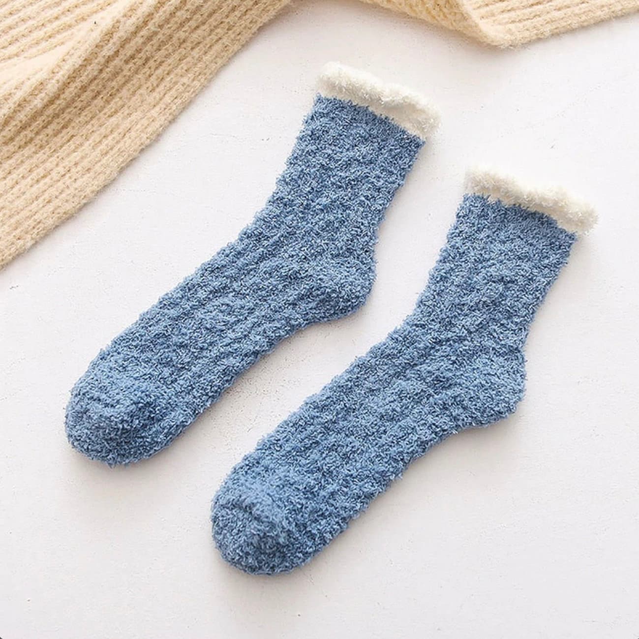 Fuzzy Warm Slipper Socks Women Super Soft Microfiber Cozy - Etsy