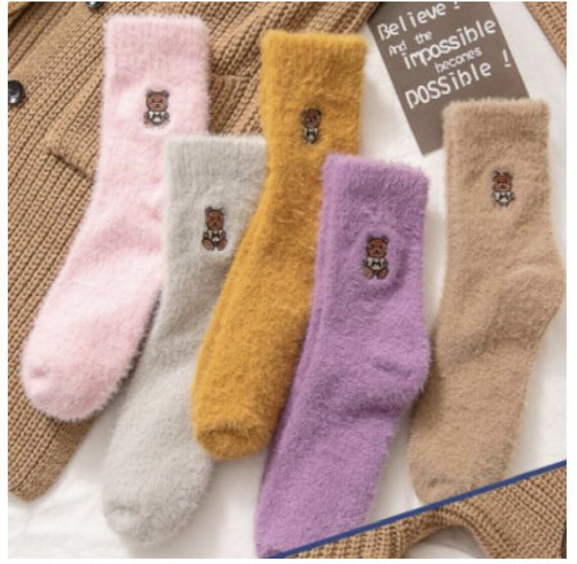 Super Soft Stretchy Slipper Socks Etsy