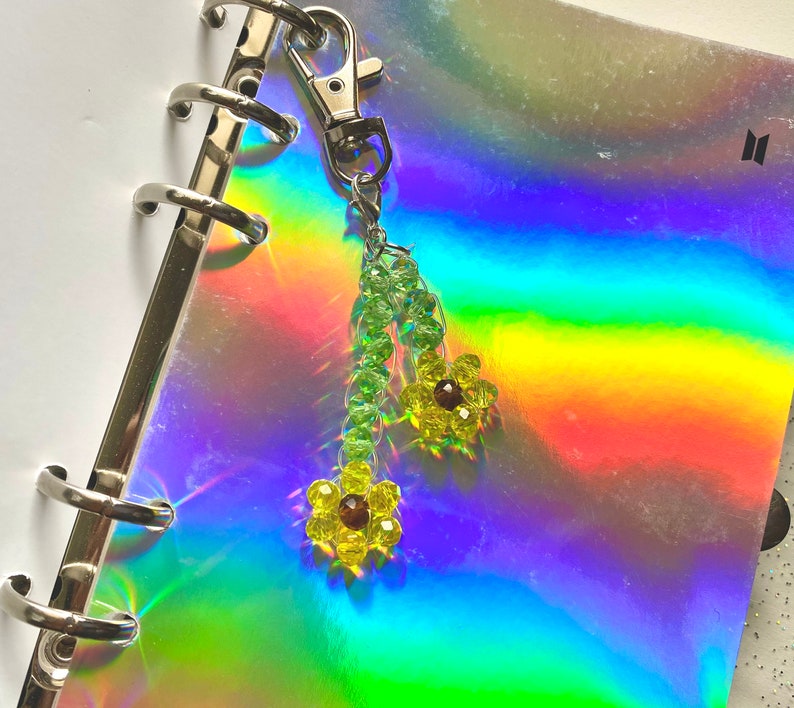 Beaded Flower Keychain