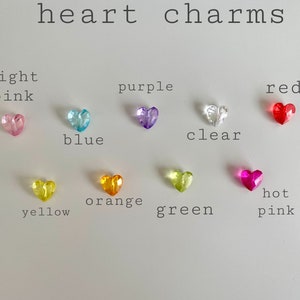 Pastel Heart Phone Charm | Mini Beaded Keychain bild 2
