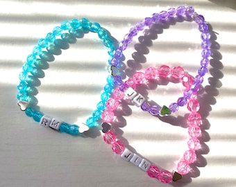 Custom Beaded Kpop Bracelet | Stretchy Kandi Bracelet