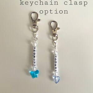 Pastel Heart Phone Charm | Mini Beaded Keychain bild 5