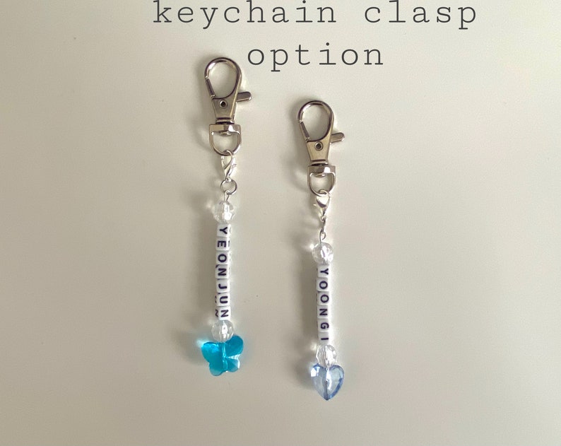 Pastel Heart Phone Charm | Mini Beaded Keychain bild 5