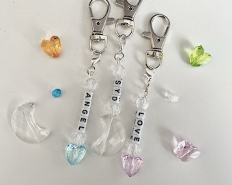 Custom Name Phone Charm | Y2k theme mini beaded keychain