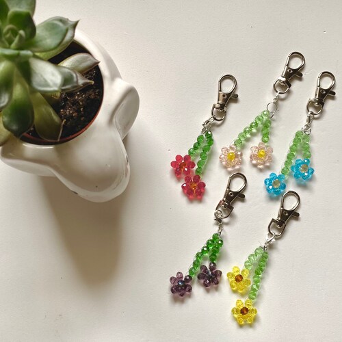 Beaded Keychain Y2K Keychain Cute Cool Keychains 90s Keychain Etsy