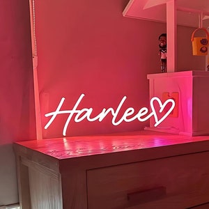 Custom Name Neon Sign | Birthday Party Decor | Personalized Neon Gift | LED Neon Bedroom Decor | Gift For Kids | Neon Name and Symbol Sign