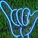Shaka Hand Sign Neon Light | Custom LED Neon Sign | Hang Loose Neon ...
