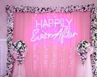 Happily Ever After Neon lights/Led Light Sign for Wedding Backdrop Decoration/Engagement Party Gift/Neon Light/Custom Neon Sign/ Party Decor