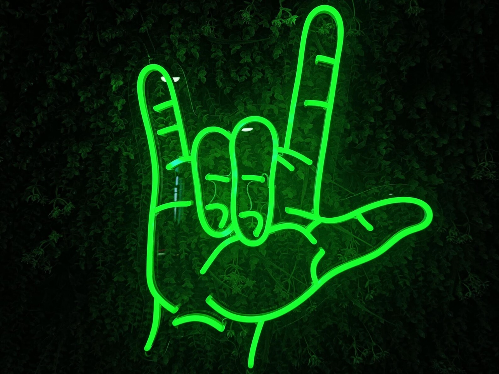 I Love You Sign Neon Light | ASL Love Neon Sign | Custom LED Neon Art ...