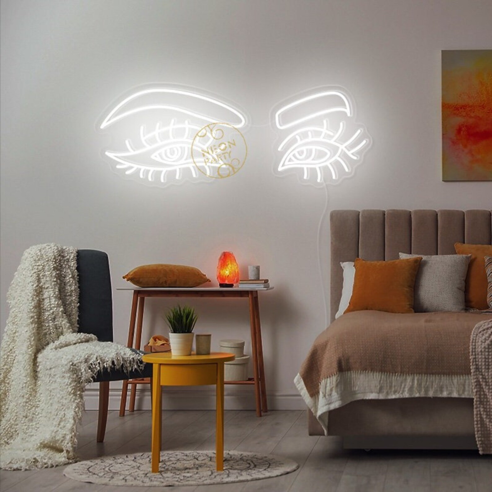 Led Neon Lashes Sign Eyelashes LED Neon Sign | LED Neon Beauty Salon Decor | Custom Neon ...