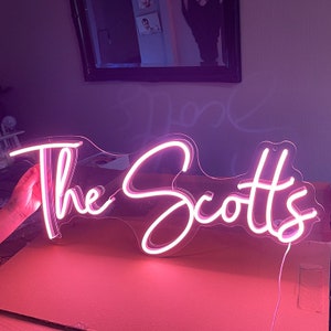 Family Neon Sign - Personalized Neon Sign, Family Home Sign, Family Name Sign, Name Neon Sign, Custom Name Neon Light, New Couple Gift