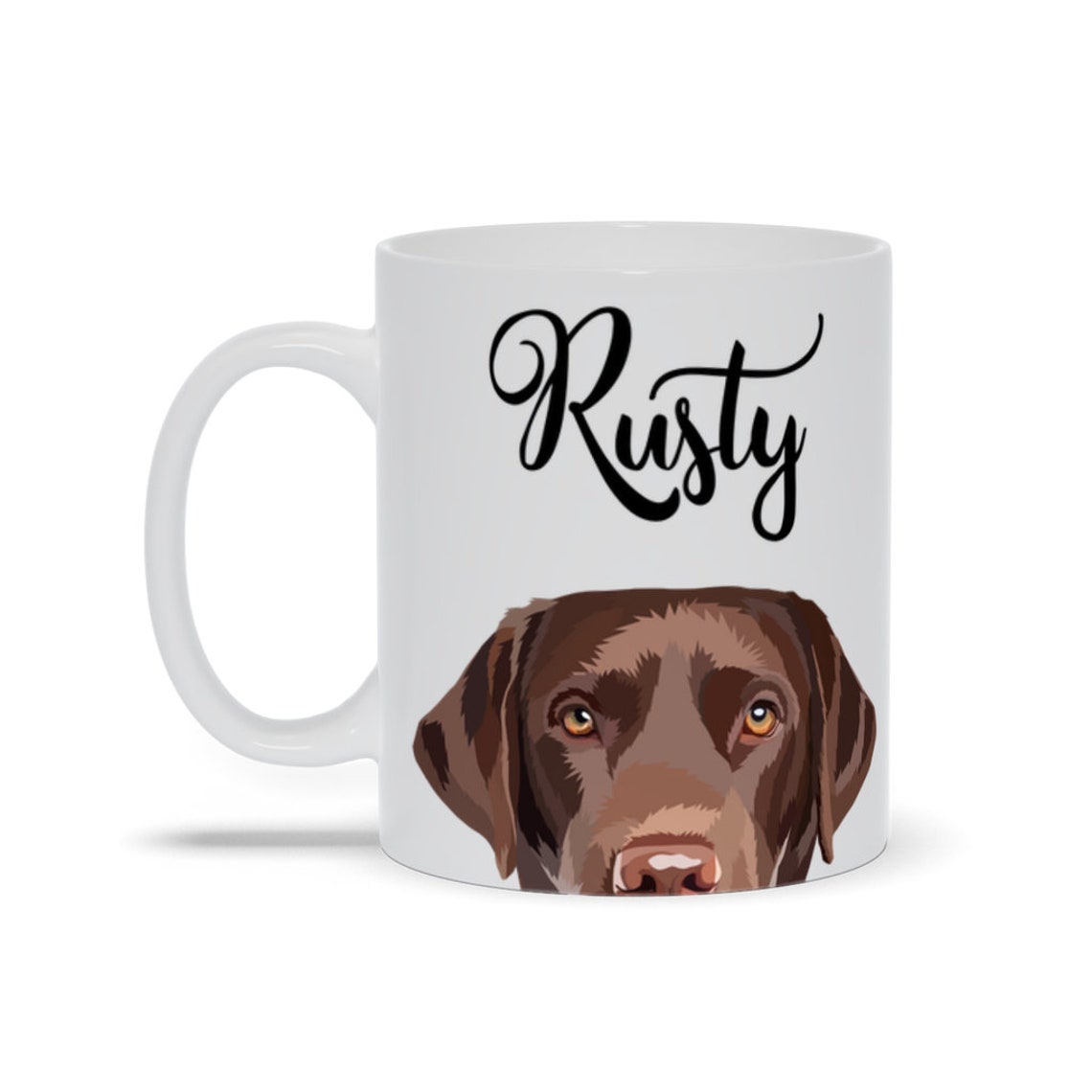 Custom Chocolate Brown Labrador Retriever Dog Coffee Drink Etsy
