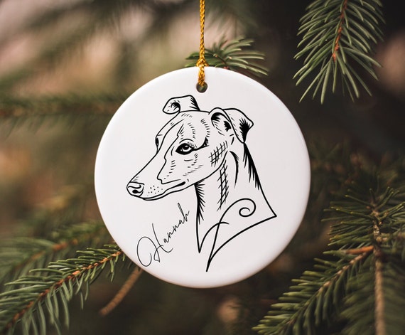 Whippet christmas decoration cheap