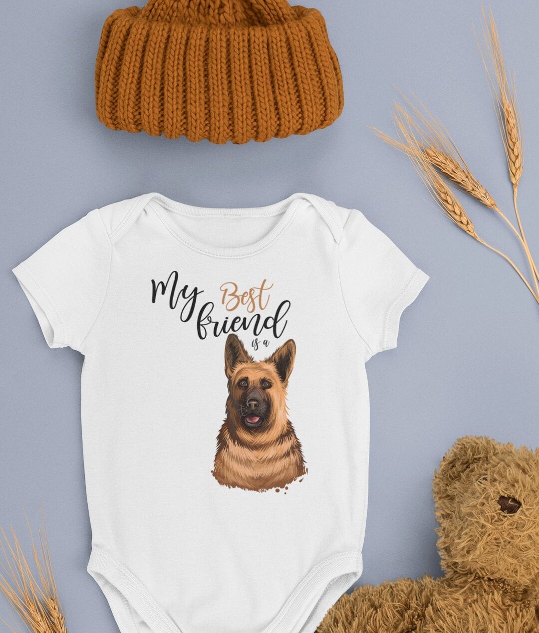Custom German Shepherd Dog Baby Onesie My Sister is A German Etsy