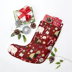 Cute Ferret Christmas Stockings, Pet Lover Christmas Gift