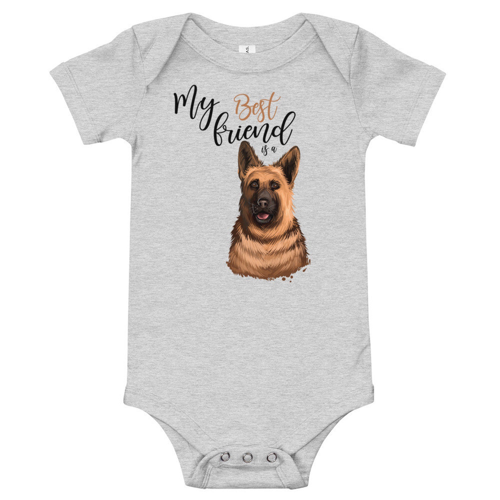 Custom German Shepherd Dog Baby Onesie My Sister Is A German Etsy