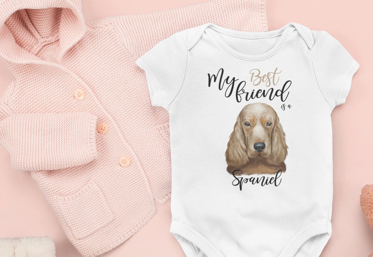 Custom Gold Cocker Spaniel Dog Baby Onesie Cocker Spaniel Etsy