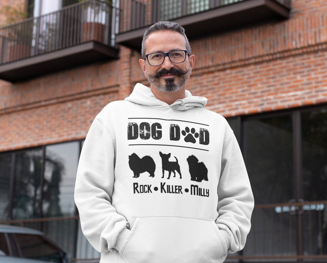 Personalized Dog Dad Hoodie Dog Name Dad Shirt Custom Dog Etsy