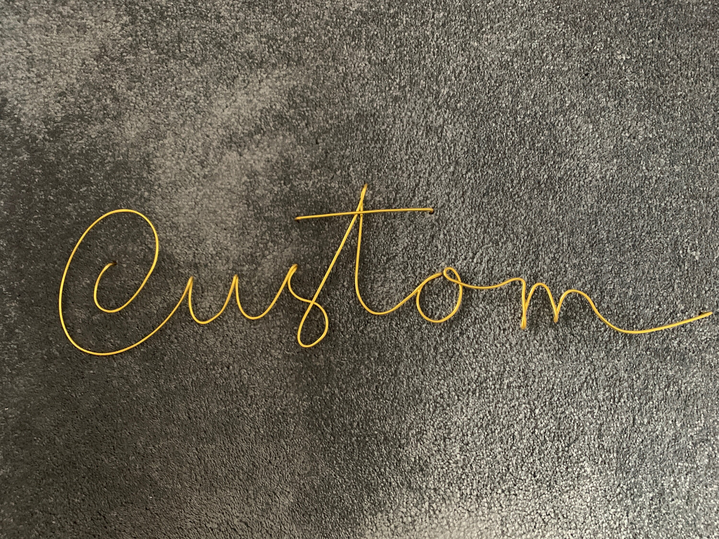 Wire Words Wall Art Custom Handmade Wire Words Etsy