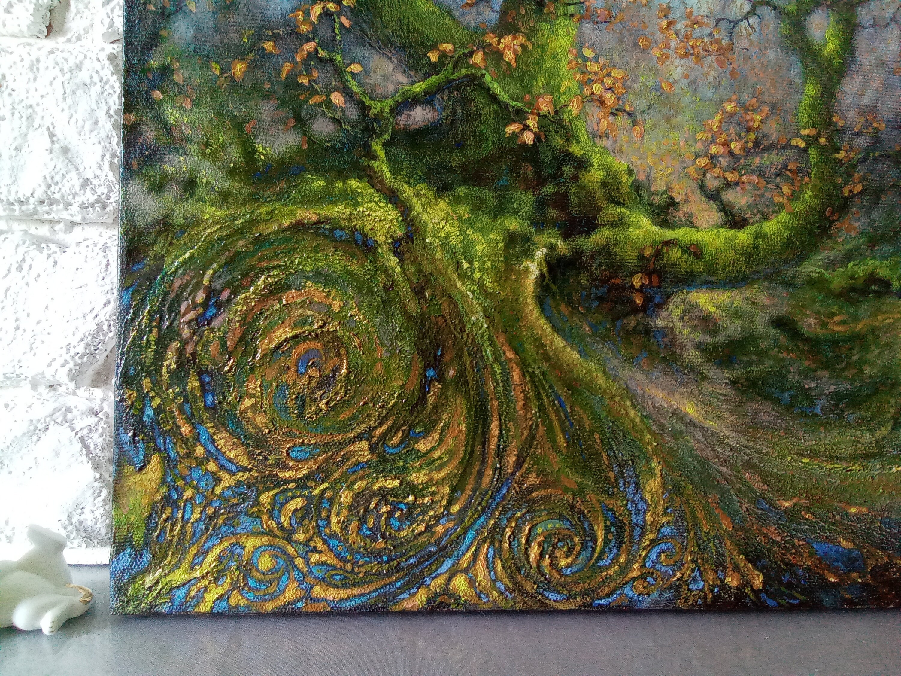 Trees painting Forest landscape Fantasy Forest Original oil | Etsy