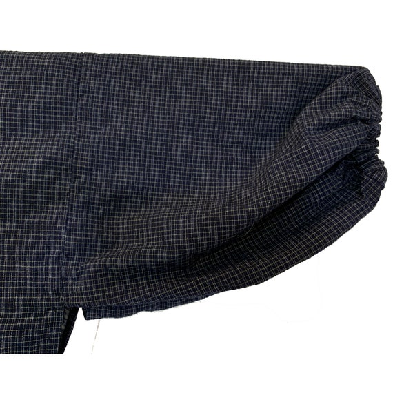 Deep navy cotton douchugi wrap jacket with fine p… - image 5