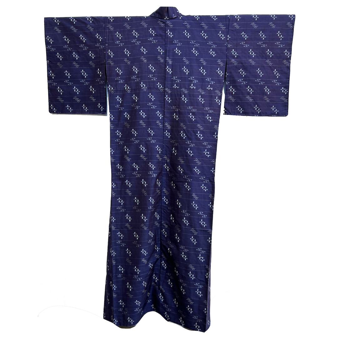 New Purple Blue Trippy Stripe Long Kimono main image 0