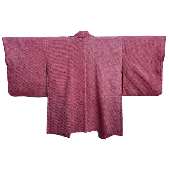 white and cranberry haori - Gem