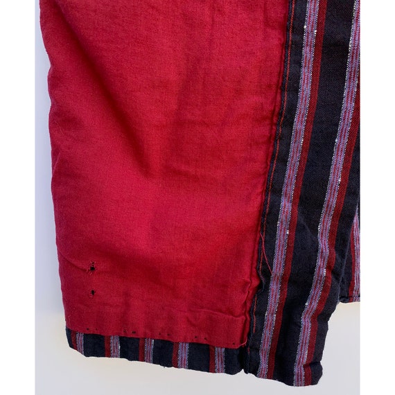 Vintage striped cotton noragi with black silk col… - image 8