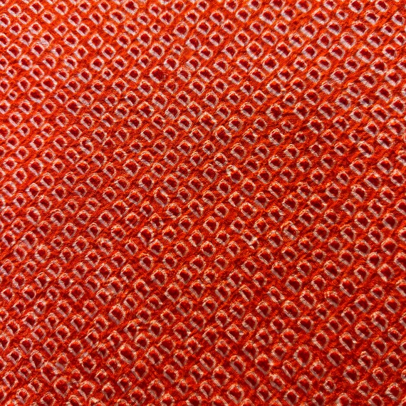 Bright orange silk all over shibori haori - image 2