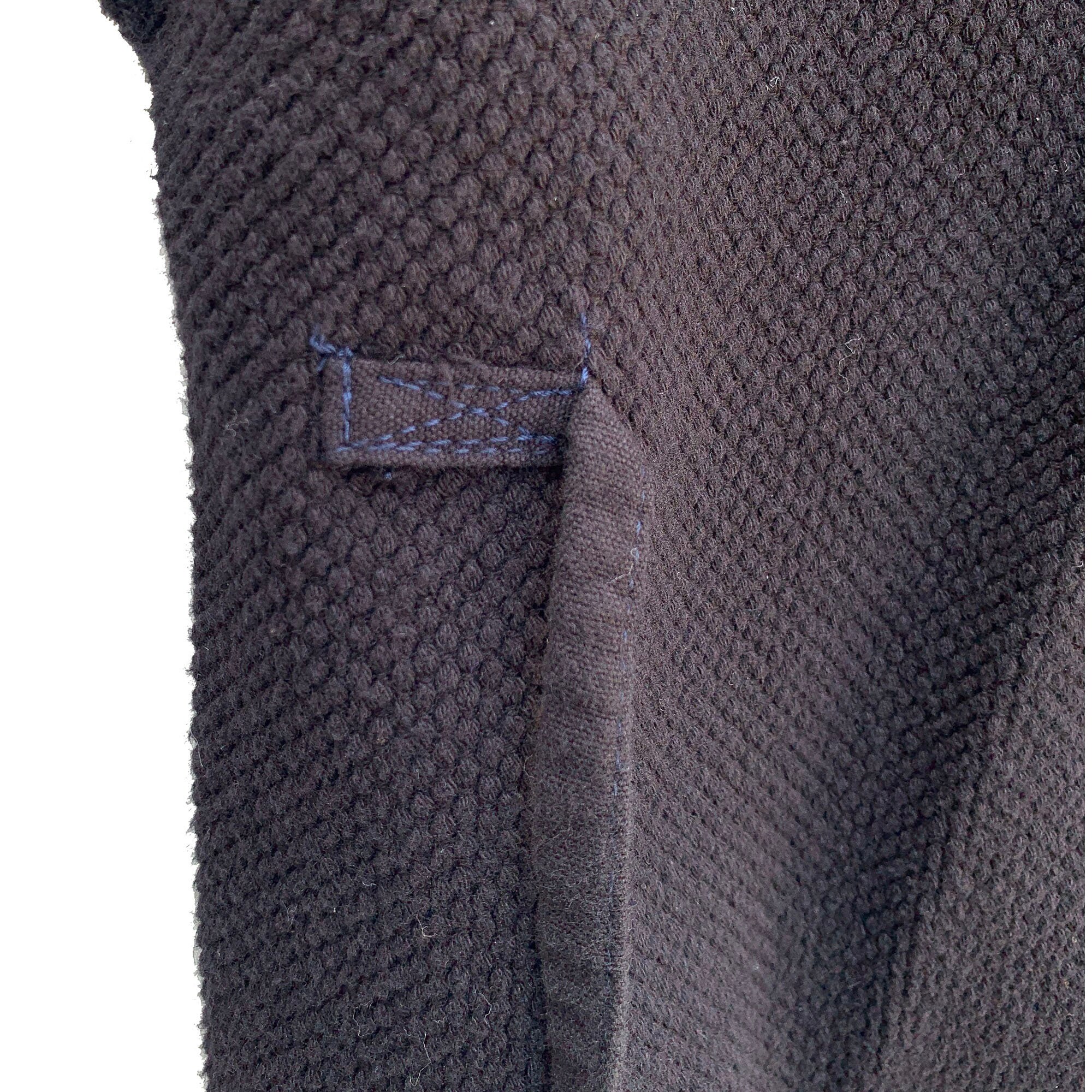 ジャケット・アウター KENDO DIAMOND PATTERN NO-COLLAR JACKET Kendo Jacket | Japanese Unisex Overcoat, Blue Block Printing